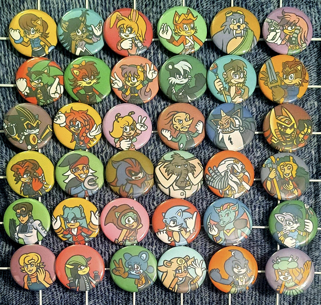 Sonic the Hedgehog (Archie Canon) Buttons