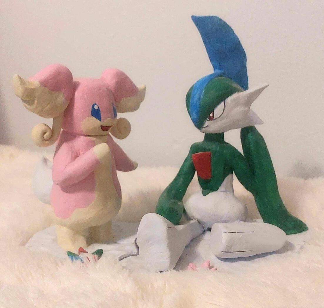 Pokemon Audino and Gallade Duo Figures