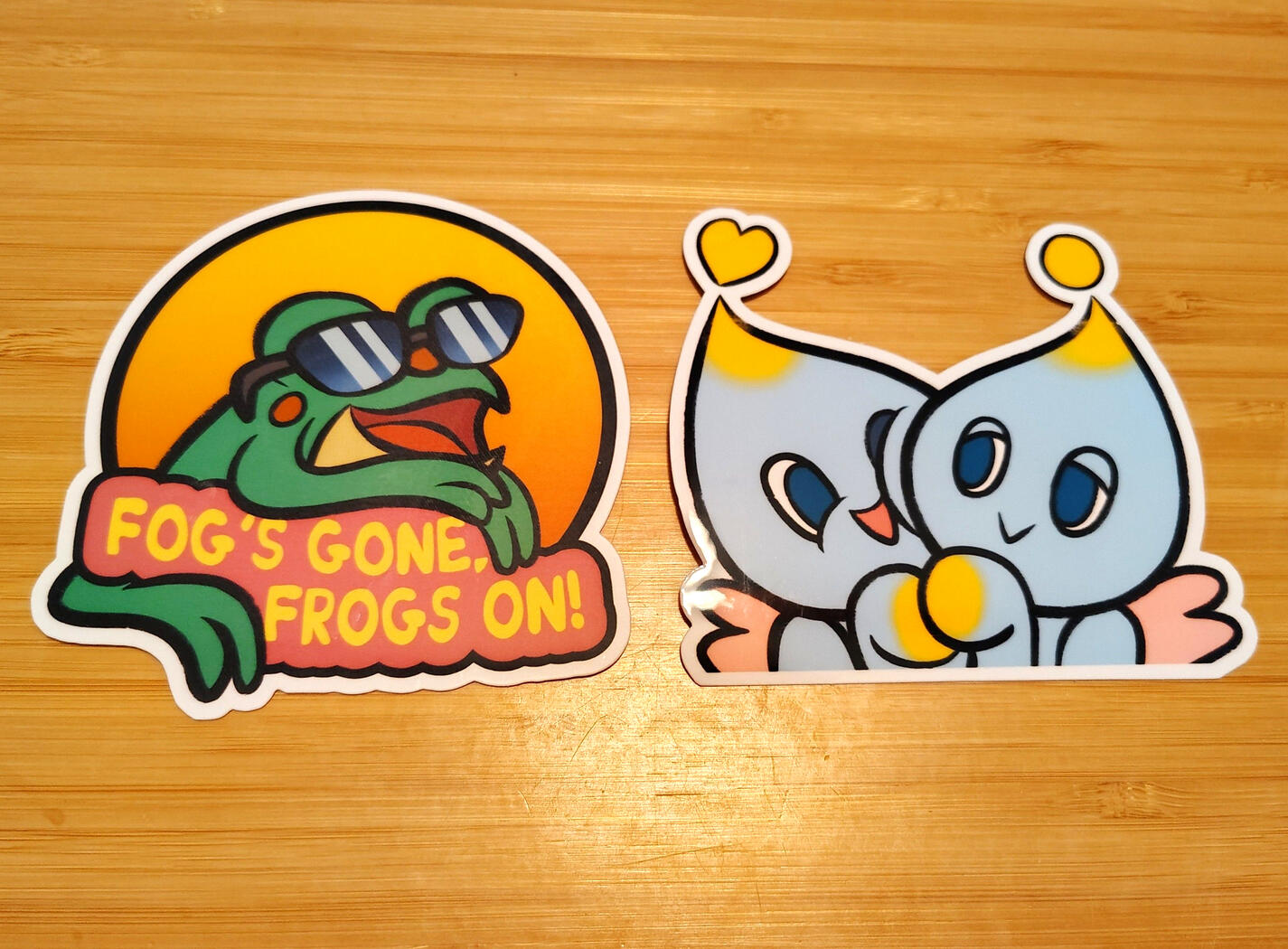 Sonic the Hedgehog Large Stickers (Froggy and Chao)
