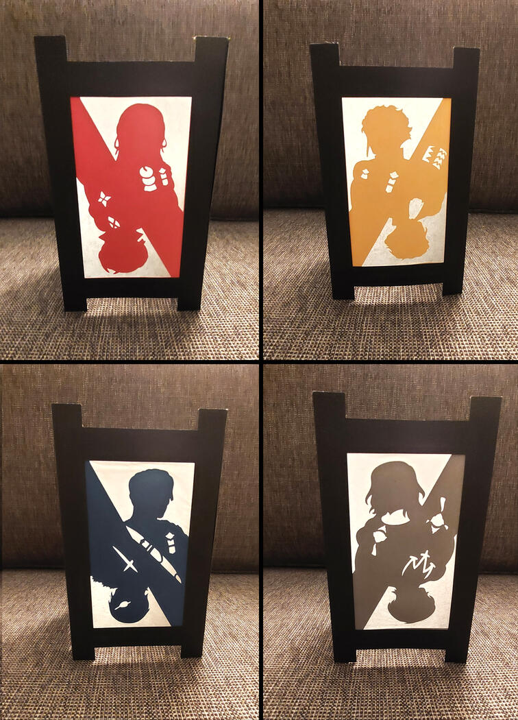 Fire Emblem Three Houses 4-Sided Paper Lantern (Edelgard von Hresvelg, Claude von Riegan, Dimitri Alexandre Blaiddyd, Byleth Eisner)