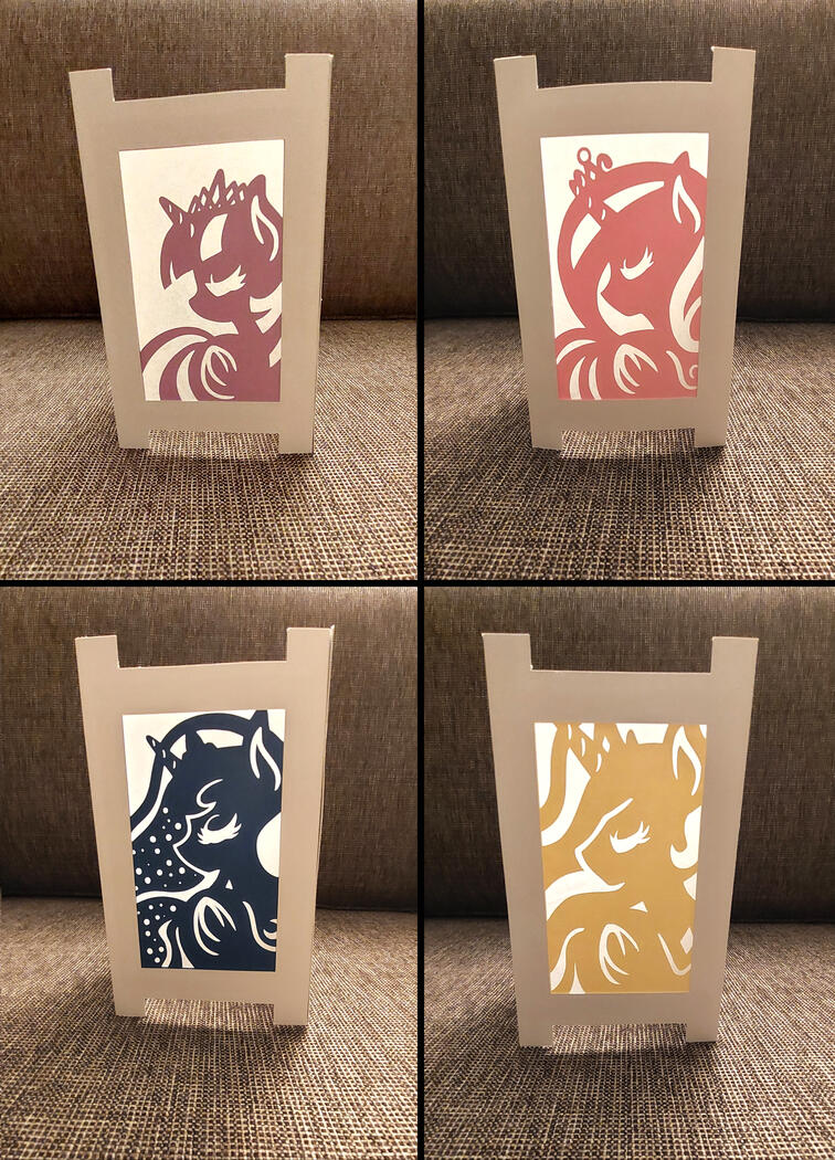 My Little Pony Princess 4-Sided Paper Lantern (Twilight Sparkle, Cadence, Luna, Celestia)