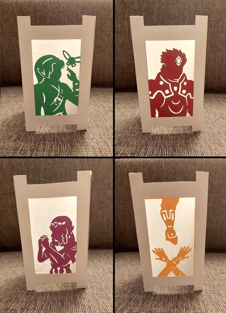 The Legend of Zelda 4-Sided Paper Lantern (Link/Navi, Ganondorf, Princess Zelda, Triforce Hands)